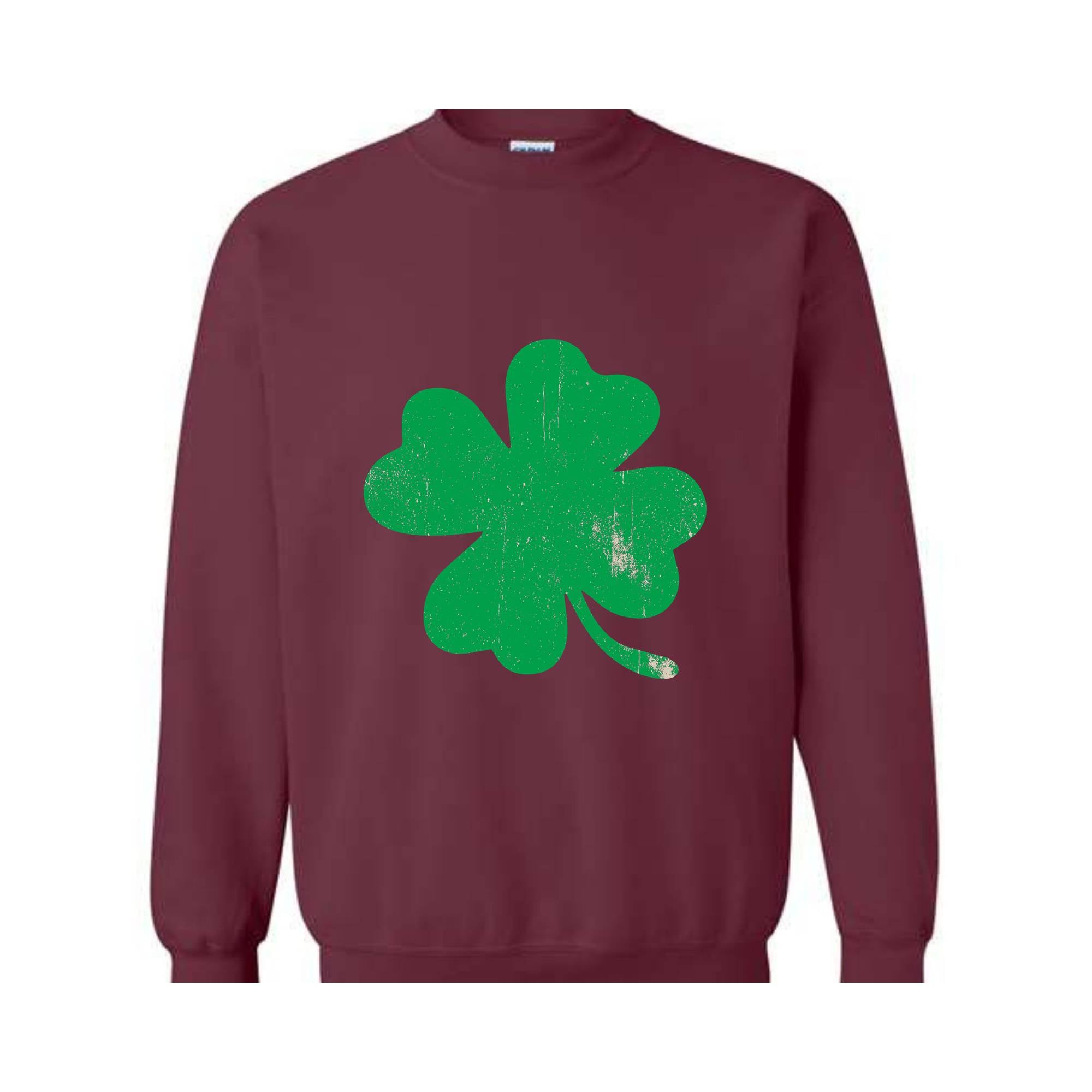 Retro Shamrock Sweatshirt, Clover Sweatshirt, Cute St Patrick’s Day Hoodie, Lucky Hoodie, Irish Hoodie, Four Leaf Clover Hoodie