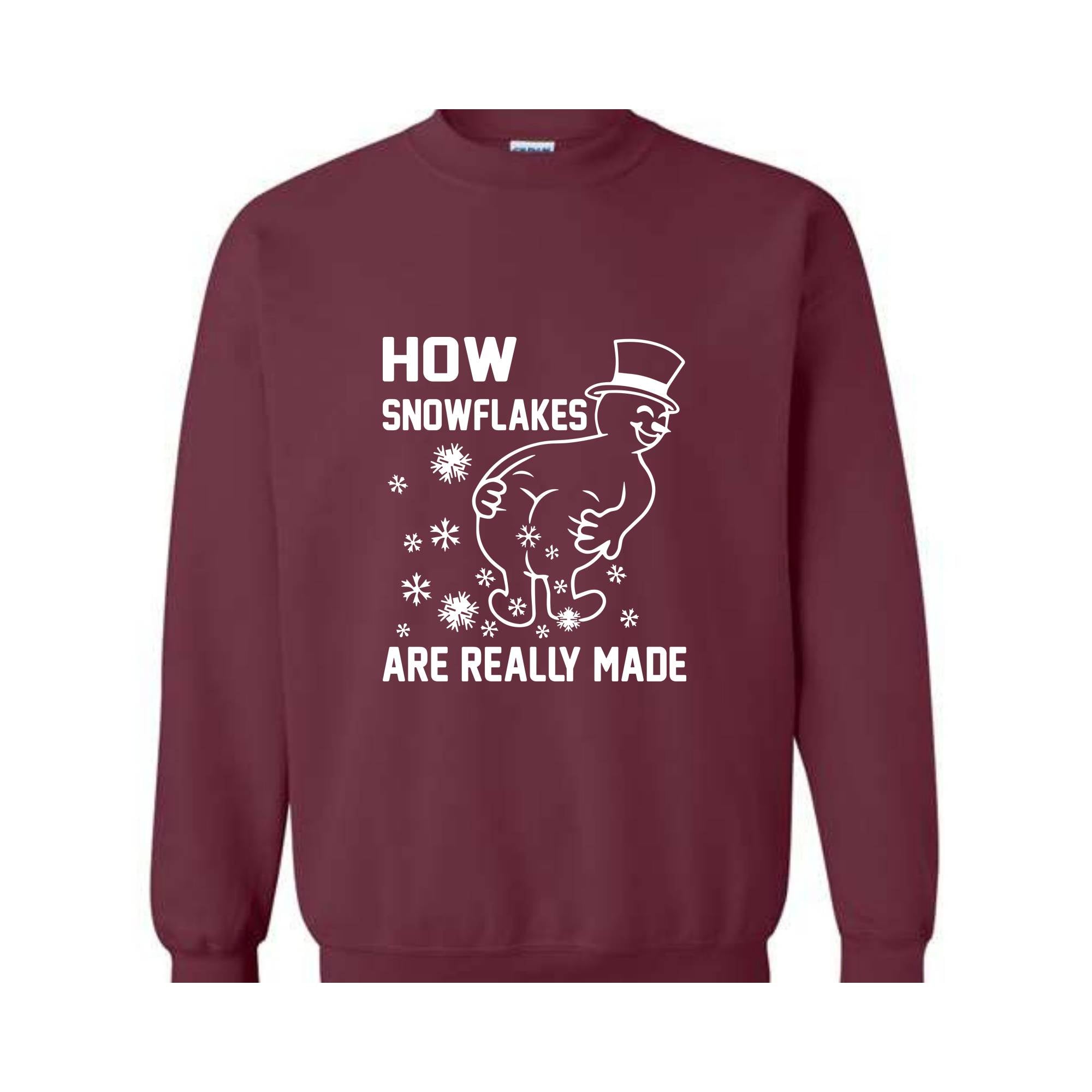 How Snowflakes Are Really Made Sweatshirt, Sarcastic Christmas Sweatshirt, Snowflakes Hoodie, Funny Holiday Sweatshirt