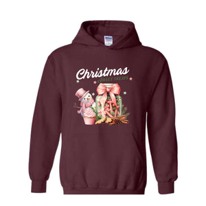 Christmas Sweat Treats Hoodie, Cute Christmas Hoodie, Christmas Gift, Christmas Party, Snowman Hoodie, Women Christmas