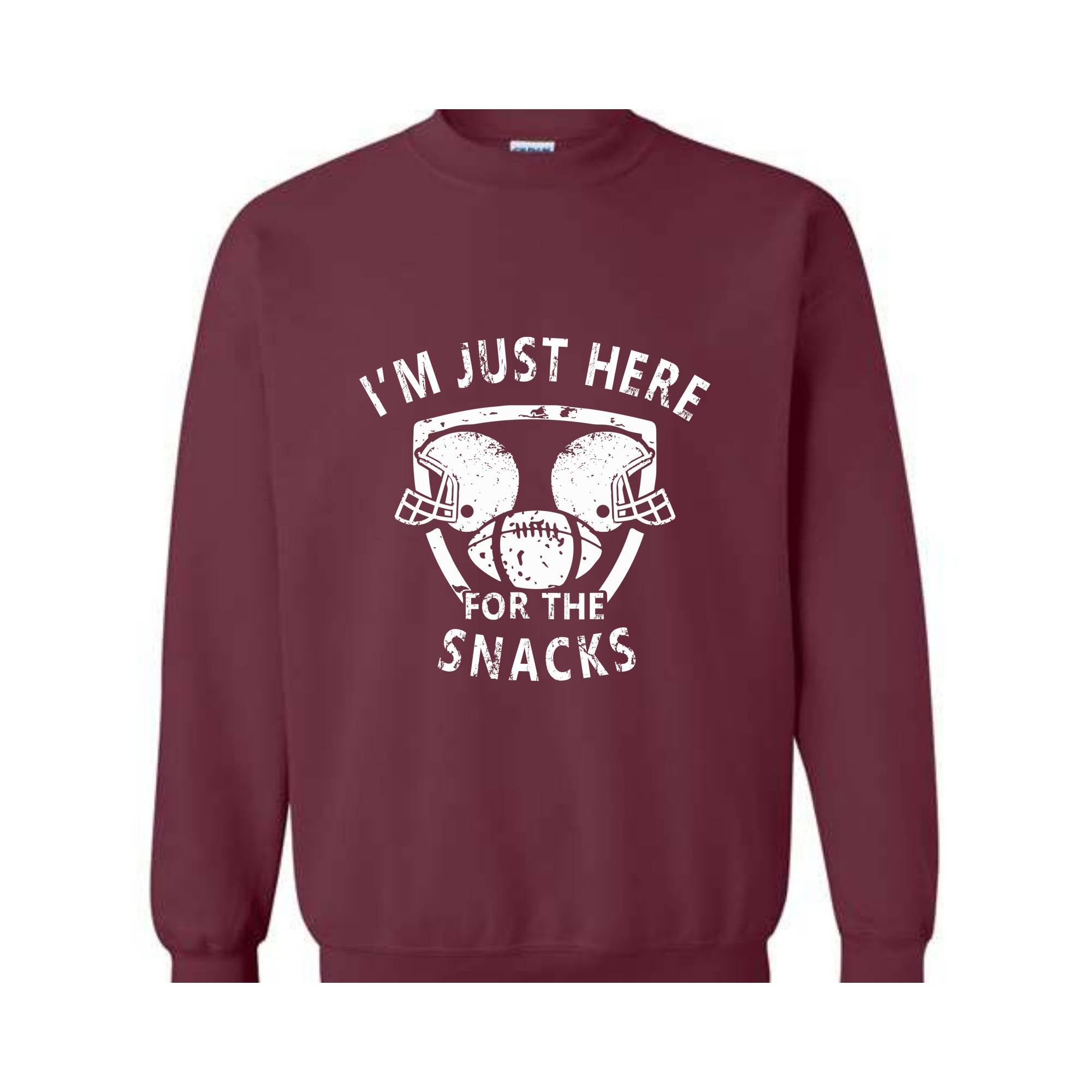 I'm Just Here For The Snacks Sweatshirt, Game Day Sweater, Football Season Sweatshirt, Football Fan Gifts, Sunday Game Apparel