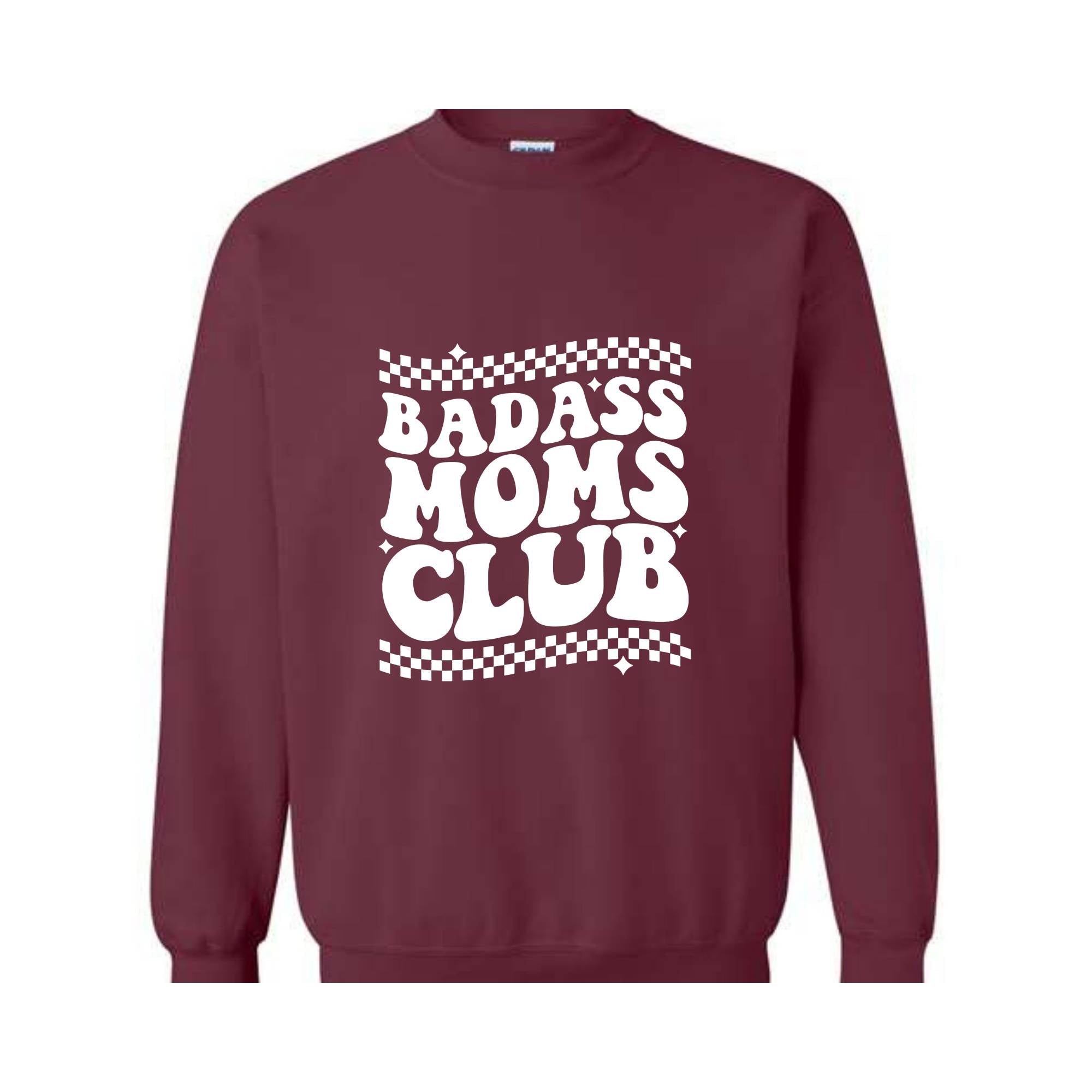 Badass Moms Club Sweat, Rock Moms Sweatshirt, Cool Moms Squad Shirt, Gothic Style Sweater, Rock n Roll Mama Pullover, Gift For Mom