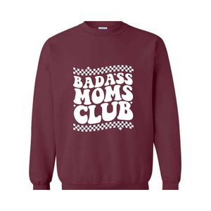 Badass Moms Club Sweat, Rock Moms Sweatshirt, Cool Moms Squad Shirt, Gothic Style Sweater, Rock n Roll Mama Pullover, Gift For Mom