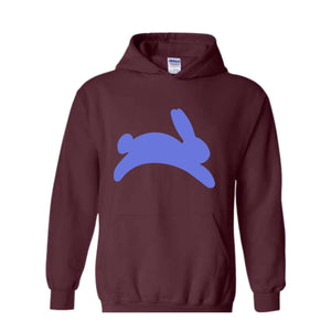 Rabbit Hoodie, Hipster Bunny Hoodie, Bunny Lover Hoodie, Wildlife Hoodie, Hare Hoodie