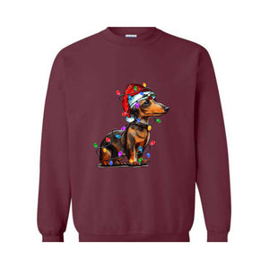 Dachshund Christmas Sweatshirt, Christmas Gifts, Christmas Dog Sweater, Dog Lover Gifts, Dachshund Christmas Hoodie