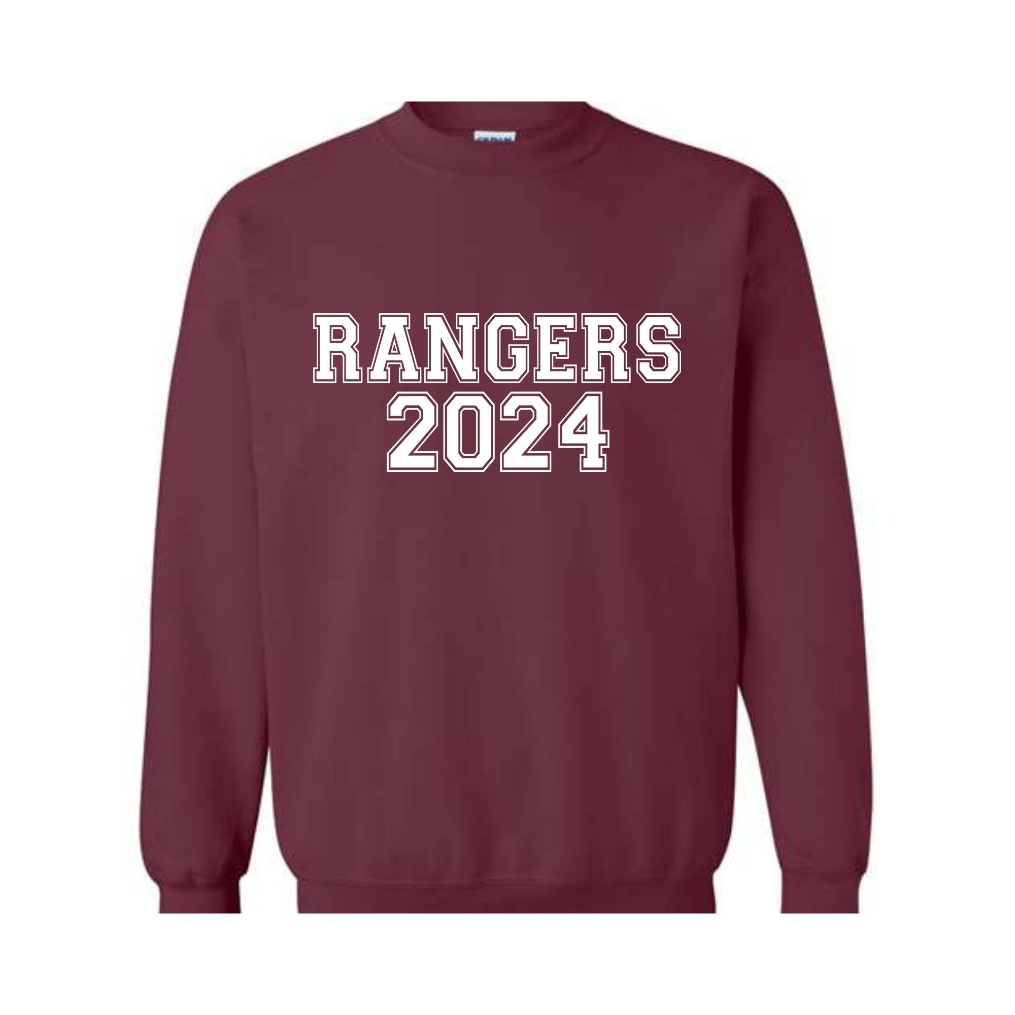 Team Mascot  Rangers Team , Mascot Crewneck, School Team Spirit, Rangers Sweatshirt, Rangers School , Rangers Football