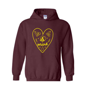 Bee Mine Sweatshirt, Valentine Couple Sweatshirt, Heart Sweatshirt, Valentine Matching Sweatshirt, Valentines Day Sweater