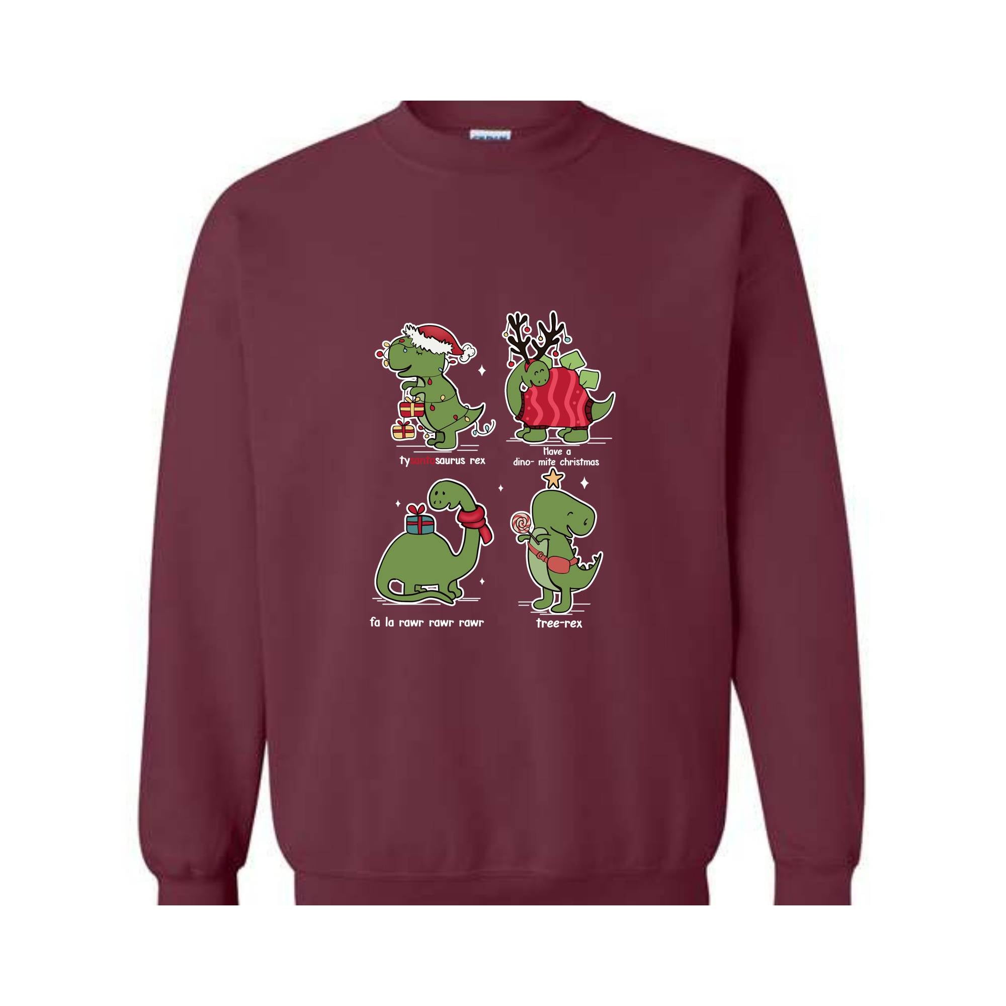 Christmas Dinosaur Sweatshirt, Dinosaur Sweathirt, Christmas Gifts, Dinosaur Lover Sweathirt, Fall Sweatshirt, Christmas Sweatshirt