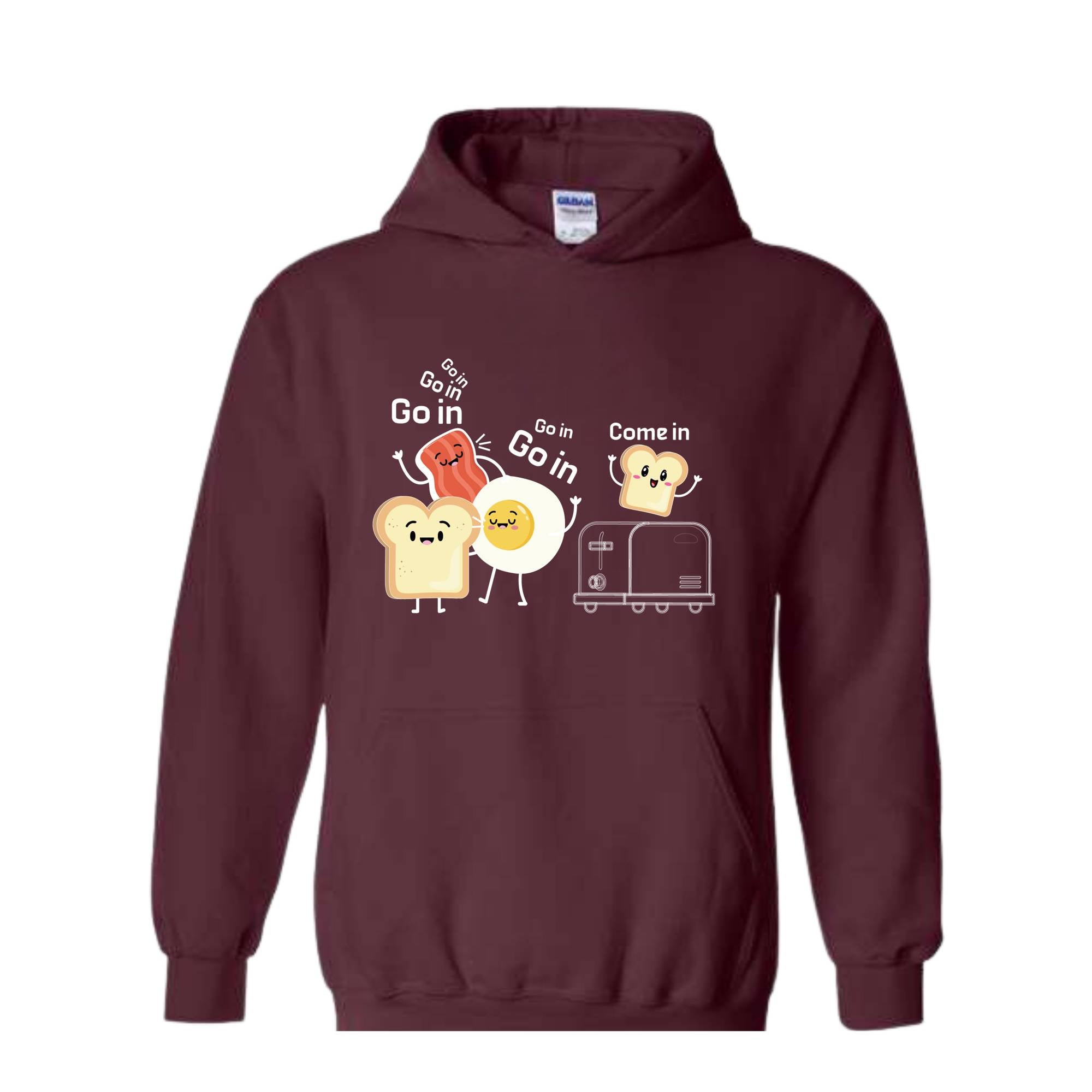 Funny Sweater, Go in Sweater, Funny Toast with Toaster, Trendy Sweater, Toast with Egg Sweater, Sarcastic Sweater