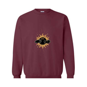 Solar Eclipse 2024 Sweatshirt, Path of Totality Sweatshirt, Countdown to Totality Hoodie, Celestial Sweatshirt, April 8 2024