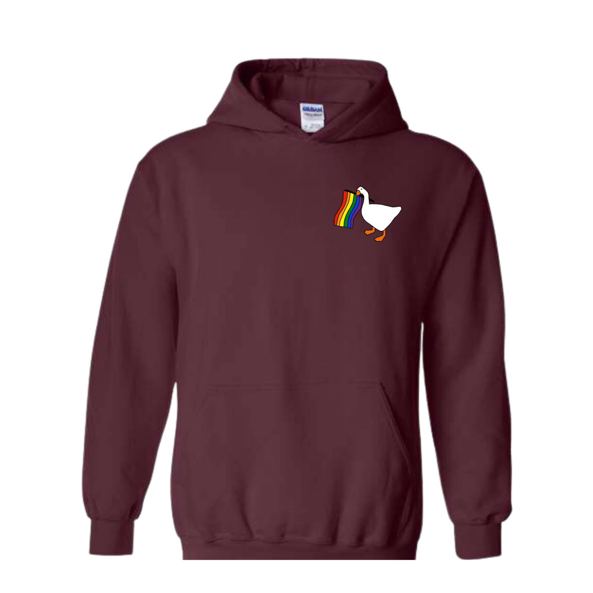 Rainbow Goose Sweatshirt, LGBTQ Hoodie, Pride Hoodie, Gay Hoodie, Transgender Hoodie, Human Rights Hoodie, Funny Lesbian Hoodie