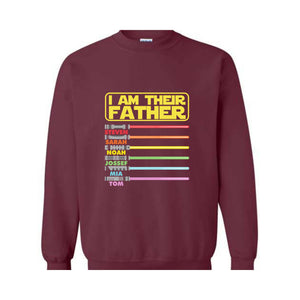 I'm Their Father Sweatshirt, Custom Dad With Kids Names, Father , Gift For Dad, Personalized Fathers , Custom Name