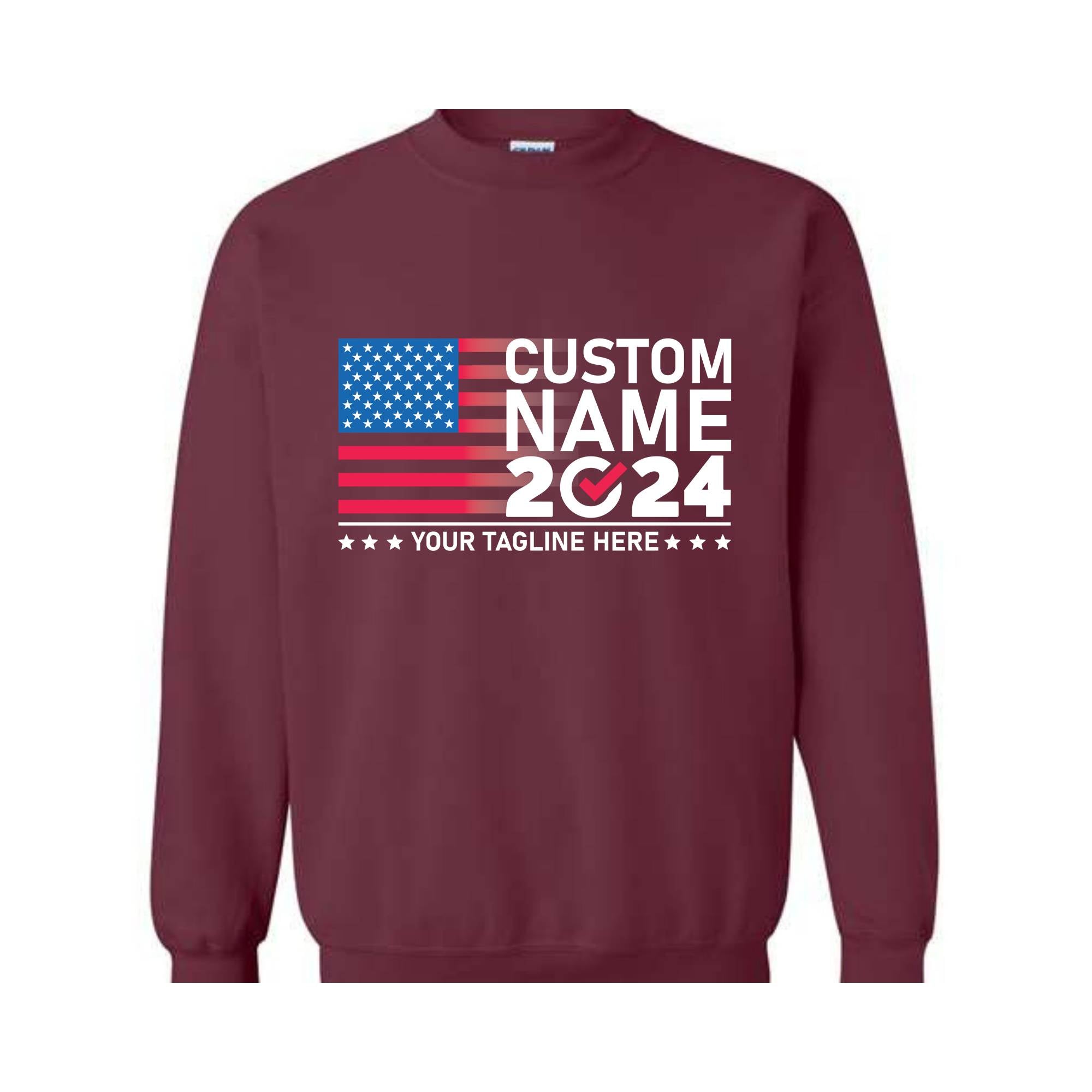 2024 Custom Election Sweatshirt, Election Sweatshirt Customized, Custom Name 2024 Election Sweatshirt, 2024 Election Gift