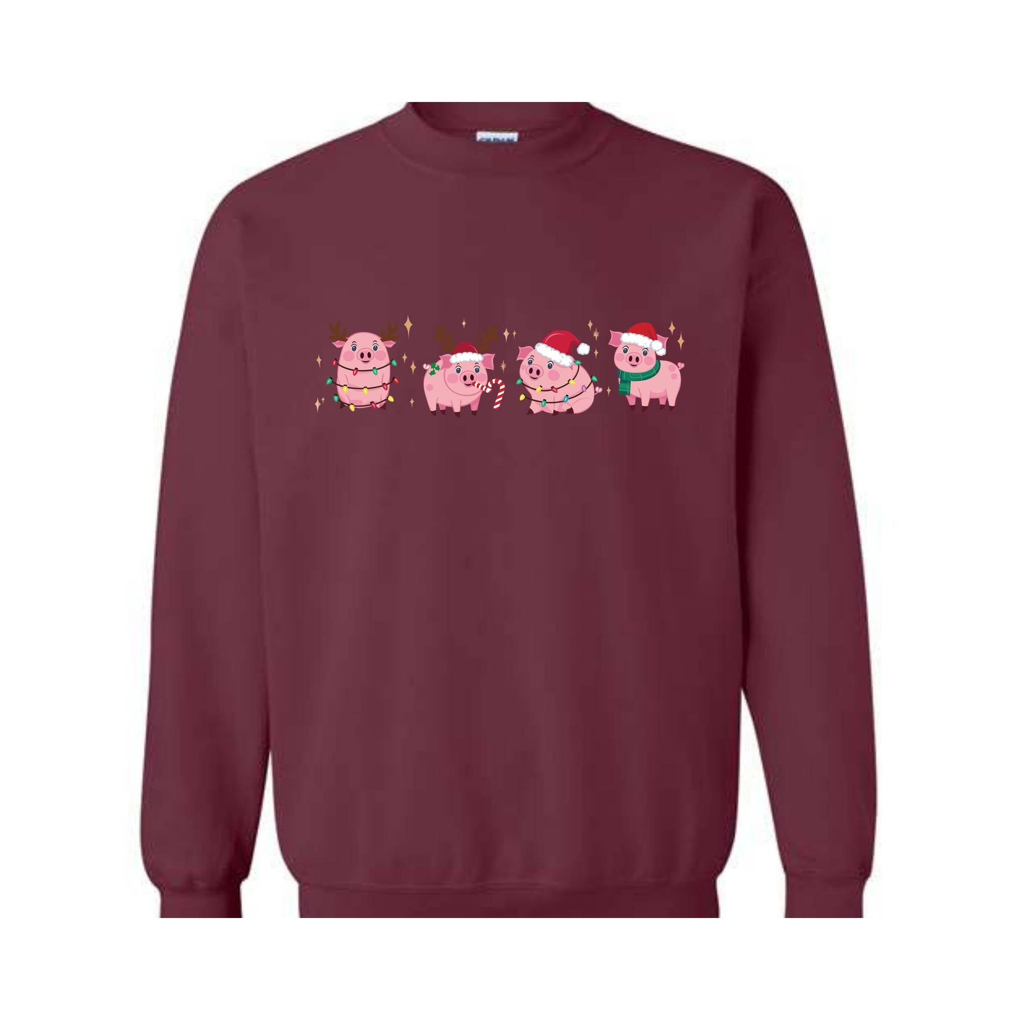 Merry Pigmas Sweatshirt, Christmas Pig Sweater, Christmas Pig Shirt, Pig Lover Gift T-Shirt, Funny Farmer Shirt, Cute Holiday Pig Christmas