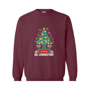 Oh Chemistree Christmas Sweatshirt, Chemistry Teacher Sweatshirt, Chemistry Gift, Funny Science Sweatshirt, Teacher Christmas Sweatshirt