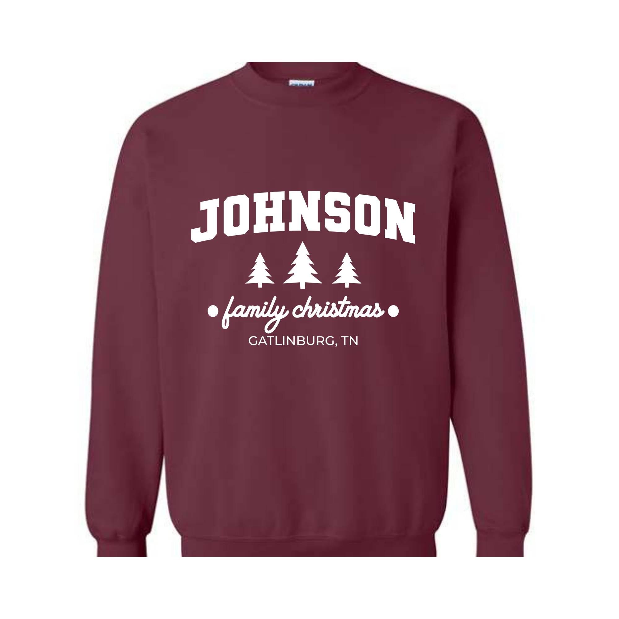 Custom Family Christmas Sweatshirt, Matching Family Christmas Sweatshirt, Personalized Name Christmas Sweatshirt, Christmas Sweatshirt