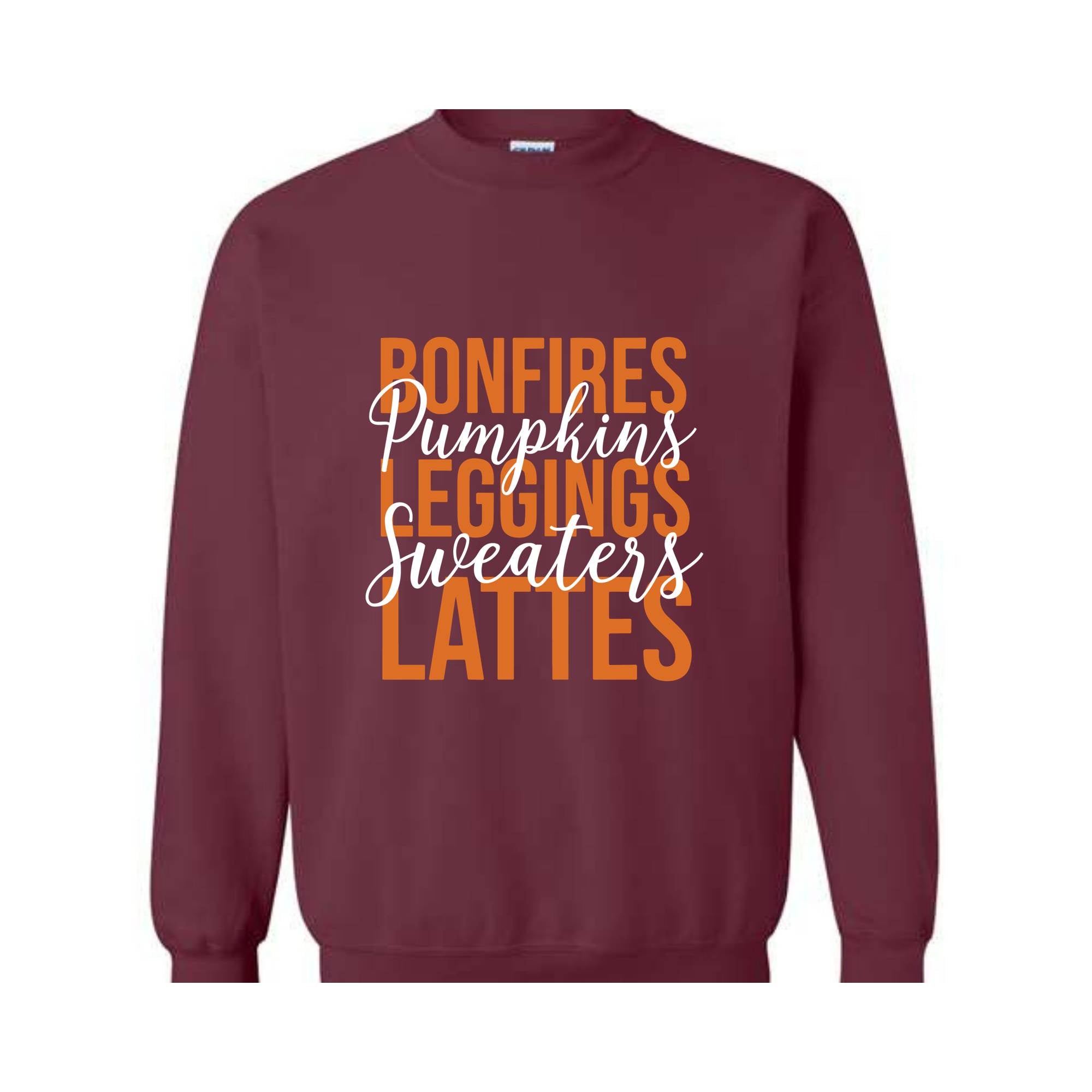 Bonfires Pumpkins Leggings Sweaters Lattes Sweatshirt, Thanksgiving Sweatshirt, Fall Autumn Sweater, Hello Autumn Shirt, Thanksgiving Gift