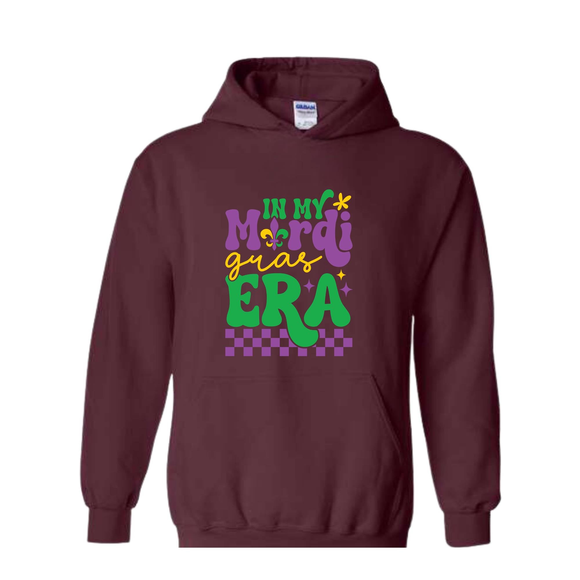 In My Mardi Gras Era Hoodie , Mardi Gras Sweatshirt, Fat Tuesday Sweatshirt, Carnival Sweatshirt, Louisiana Sweatshirt, Festival Sweater