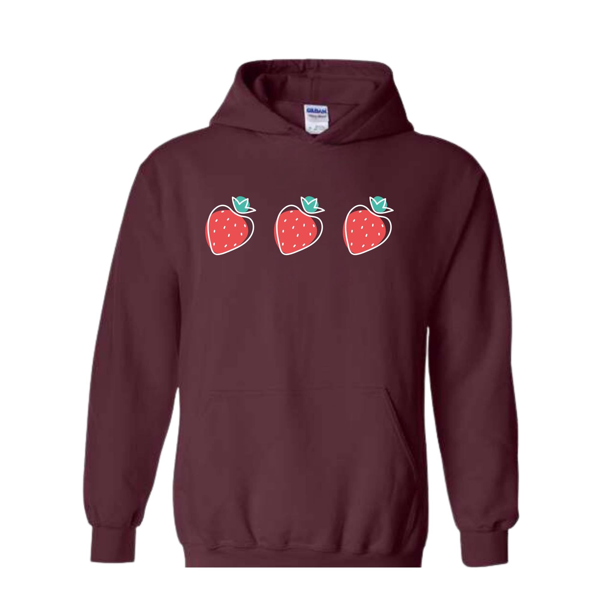 Strawberry Woman Sweatshirt, Strawberry Hoodie, Red Strawberry, Strawberry Gift For Women, Cute Strawberry Sweatshirt, Gardening Sweatshirt