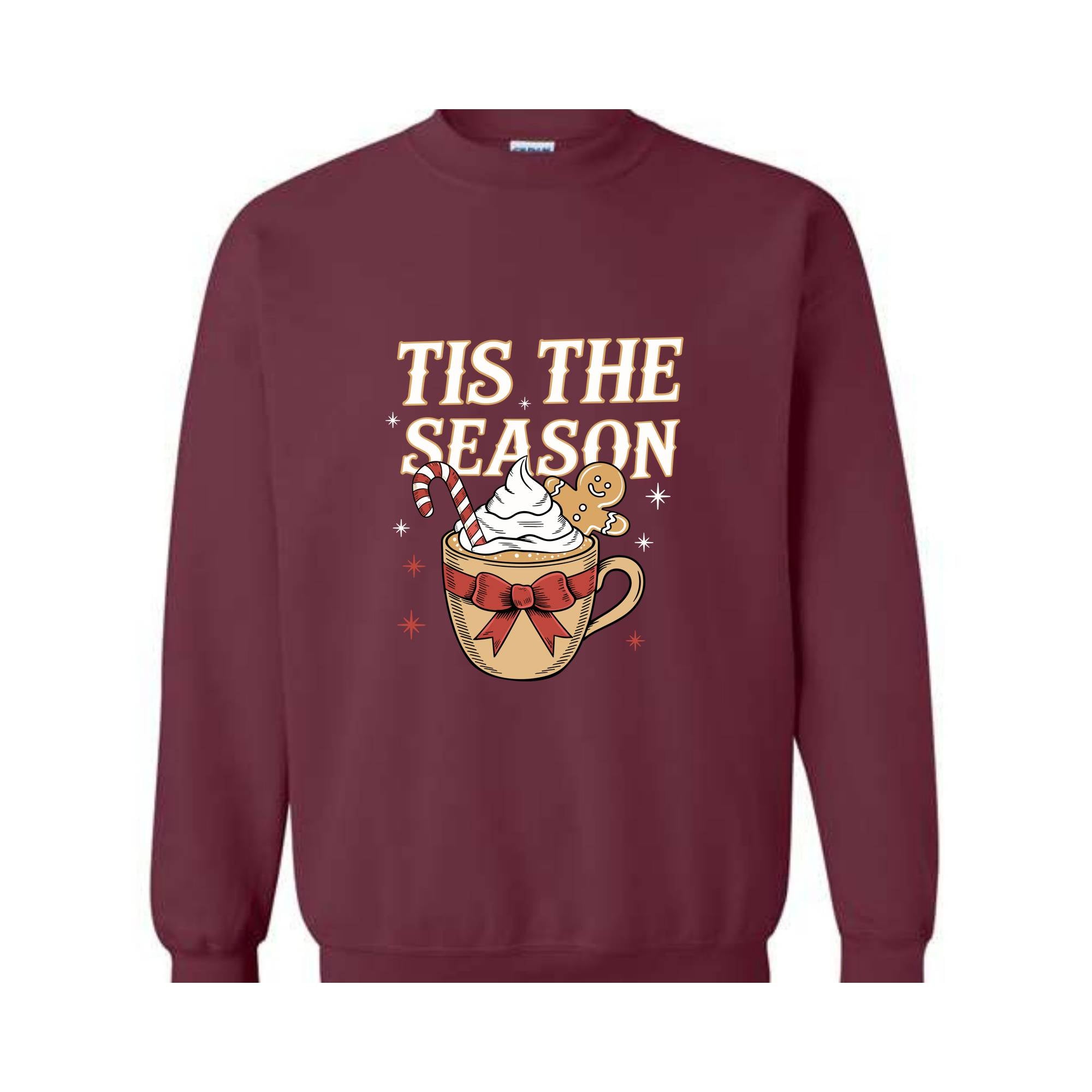 Tis the Season Sweatshirt, Christmas Coffee Sweat, Cute Christmas Sweatshirt, Gift for Mom