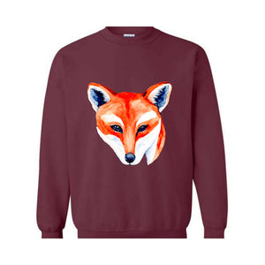 Fox Lover Sweatshirt, Cute Fox Sweatshirt, Fox Sweater, Fox Hoodie, Wild Animal Lover Sweatshirt, Animal Lover Sweatshirt