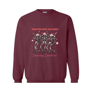 Radiology Department New Year Sweatshirt, Radiating New Year Cheer 2025 Sweater, RAD Tech New Years Eve Sweatshirt, Radiology Gift, Xray Tec