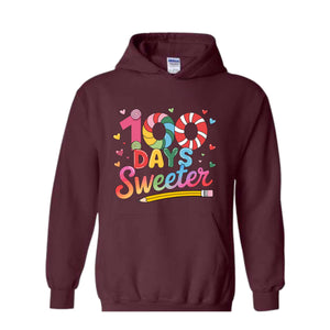 100 Days Hoodie,Cute 100th Day Of School Celebration, Back to School Hoodie, Gift For Teacher, Student Hoodie