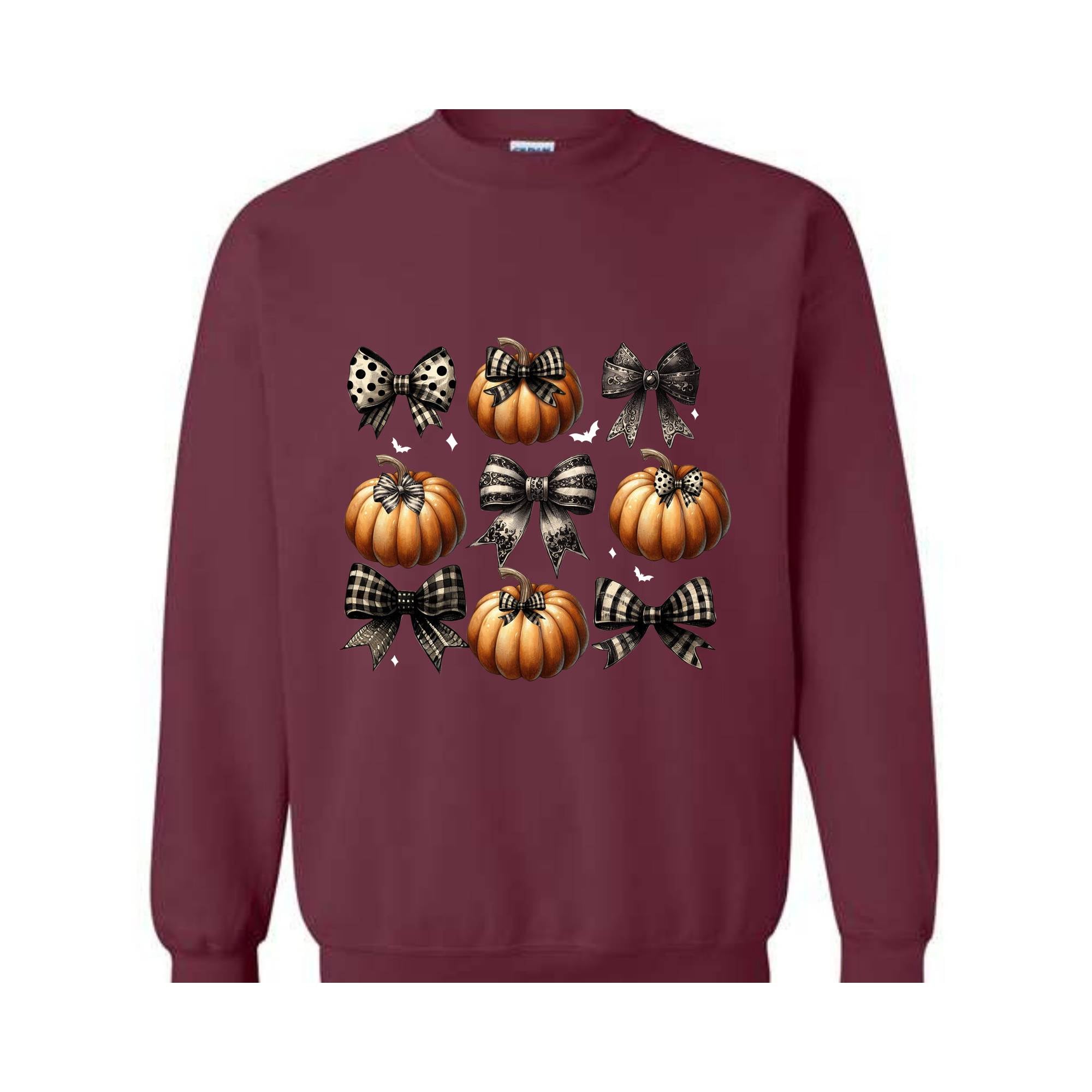 Coquette Halloween Sweatshirt, Pumpkin Sweatshirt, Halloween Crewneck, Halloween Gift, Pumpkin Spice Shirt, Spooky Season Sweater