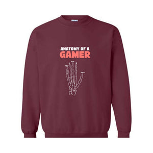 Anatomy of A Gamer Sweatshirt, Funny Gamer Hoodie, Gift For Gamer, Gamer Hoodie, Gaming Hoodie, Game Lover Hoodie, Funny Dad Hoodie