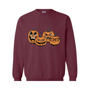 Pumpkin Sweatshirt, Pumpkin Sweater, Spooky HalloweenSweatshirt, Spooky Season, Fall Shirts, Halloween Sweater