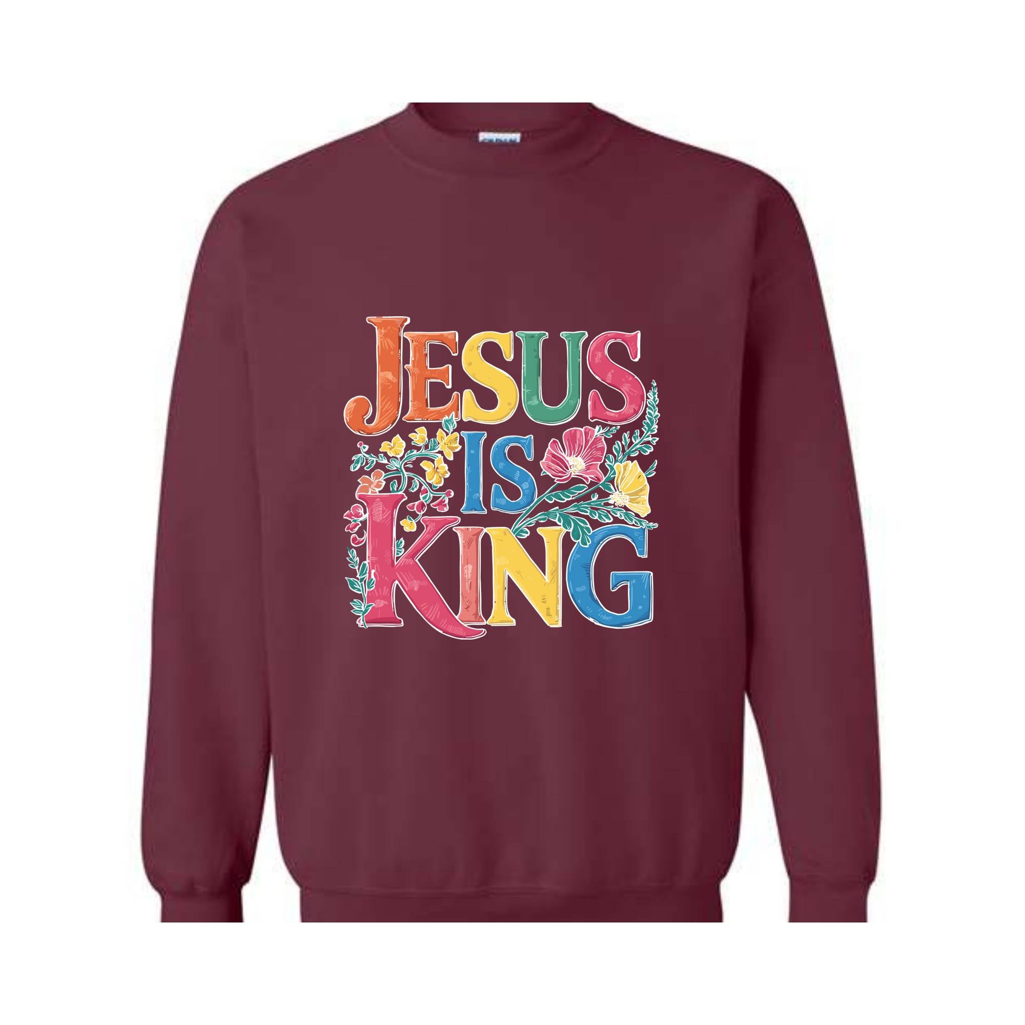 Jesus is King Sweatshirt, Aesthetic Christian Shirt, Bible Verse Shirt, Jesus Apparel, Religious Shirt, Christian Gifts