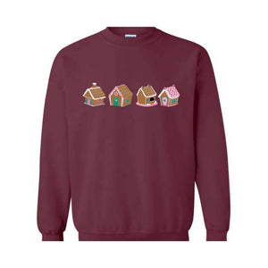 Gingerbread House Sweatshirt, Gingerbread Sweatshirt, Pink Christmas Hoodie, Christmas Hoodie, Cute Mom Hoodie, Family Christmas Tee