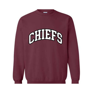 Team Mascot Sweatshirt, Chiefs Team Sweatshirt, Chiefs Football Sweatshirt, Chiefs Fan Sweatshirt, Chiefs School Sweatshirt