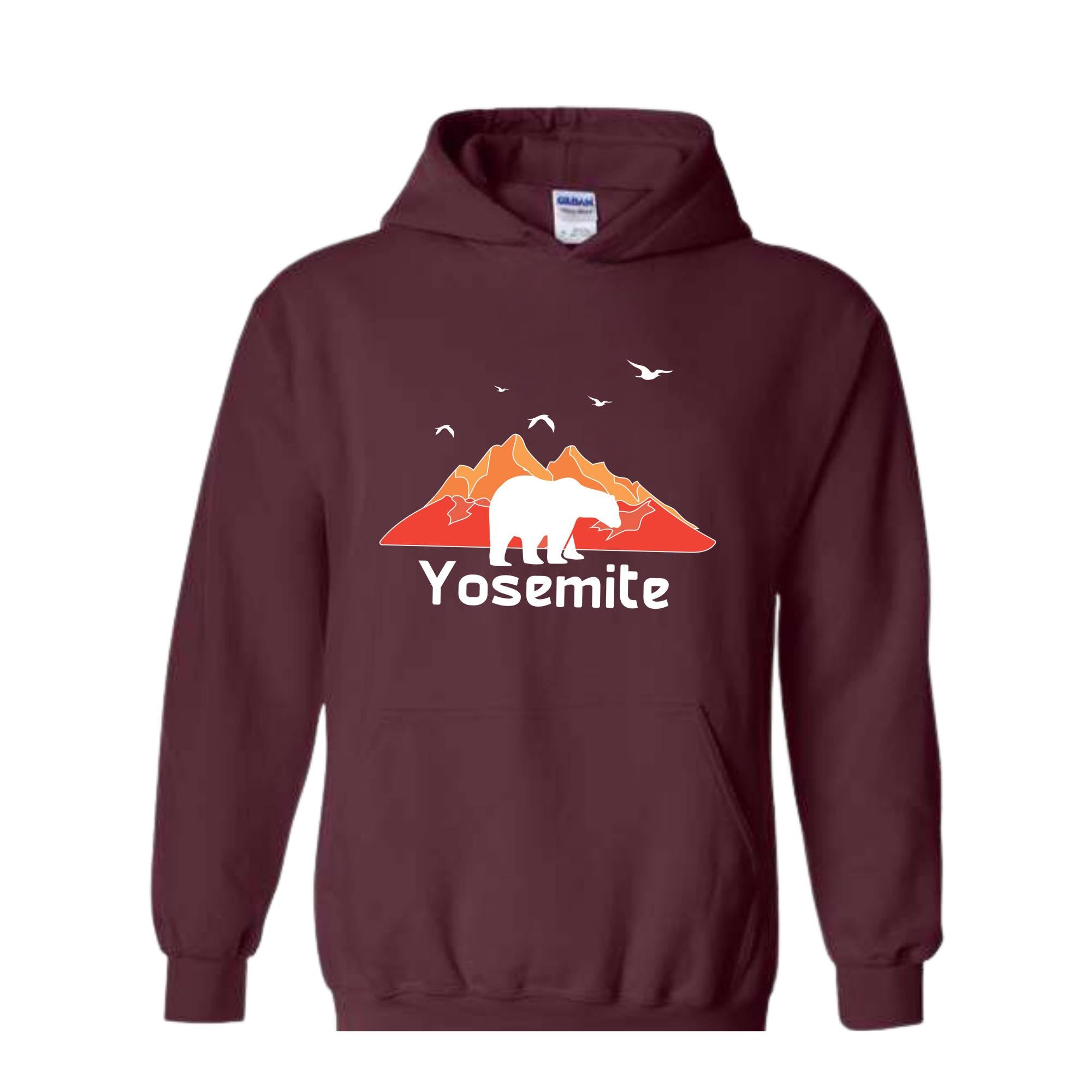 National Park Hoodie, National Park Name Hoodie, Bear Hoodie, Yosemite Hoodie, Mountains Hoodie, Landscape Hoodie