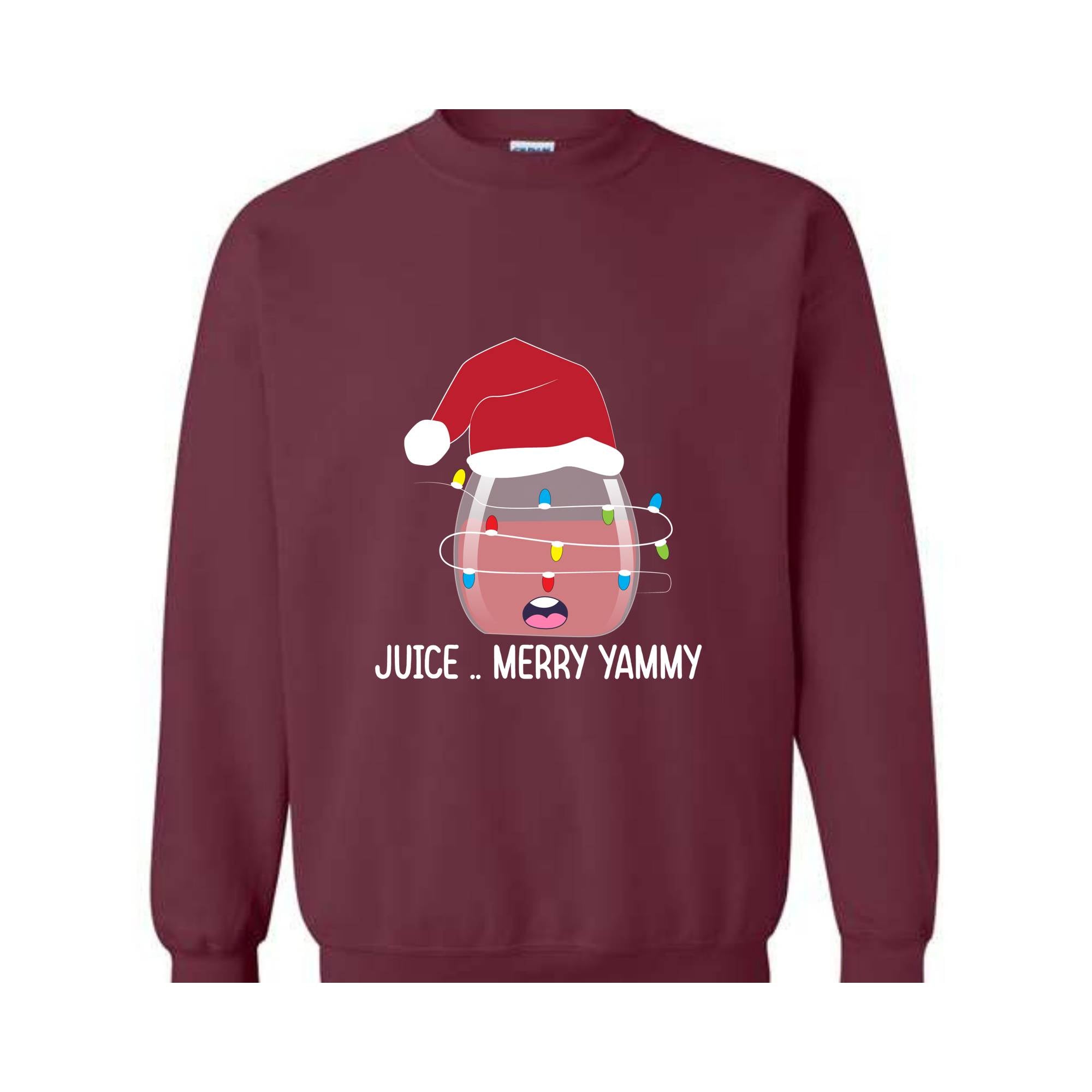 Christmas Party Sweatshirt, Womens Wine Glasses T-Shirt, Christmas Funny Sweater, juice Lover Xmas Sweater, Christmas Gift