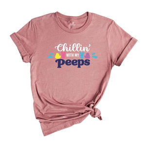 Chillin With My Peeps Easter Shirt, Bunny With Glasses Shirt, Kids Easter Shirt, Cute Easter Shirt, Easter Day Shirt, Easter Bunny Shirt