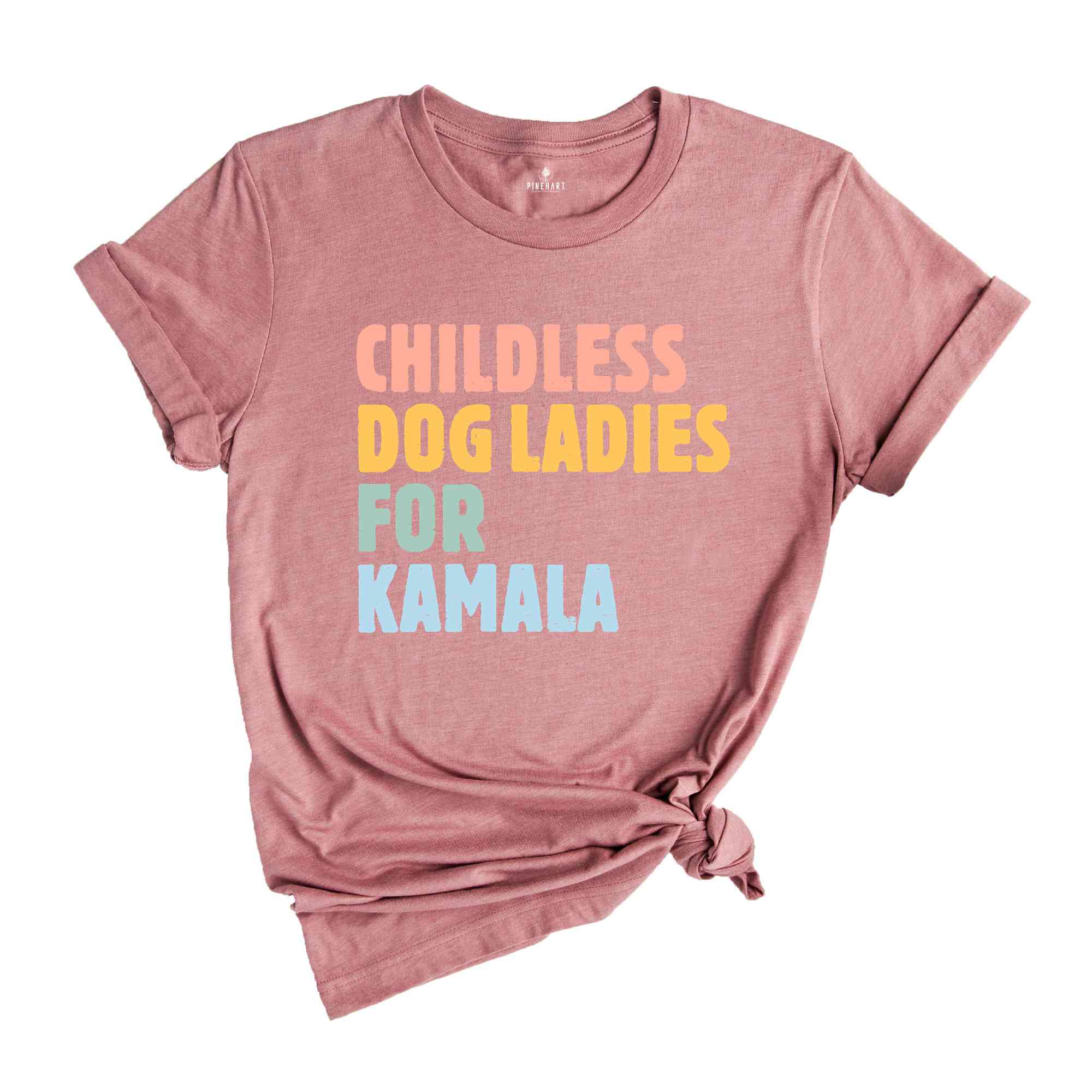 Childless Dog Ladies for Kamala Shirt, Kamala Harris 2024 T-Shirt, Vote Blue Shirt, Liberal Democrat Gift, Madame President Tee