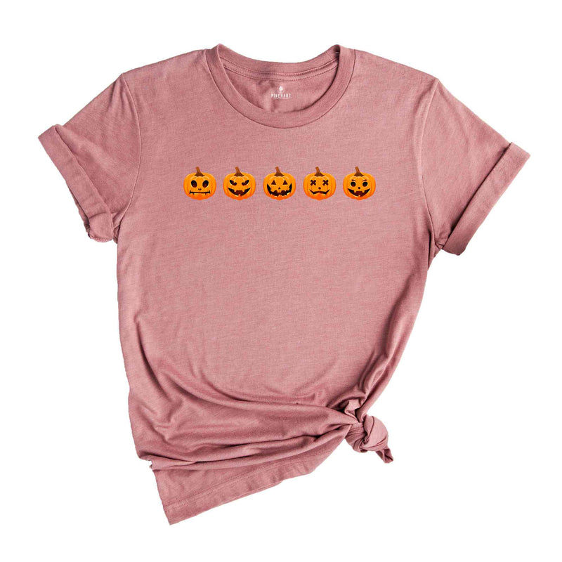 Pumpkin Shirt, Halloween T-shirt, Ghost Shirt, Spooky Season Shirt, Pumpkin Faces T-shirt, Halloween Gift