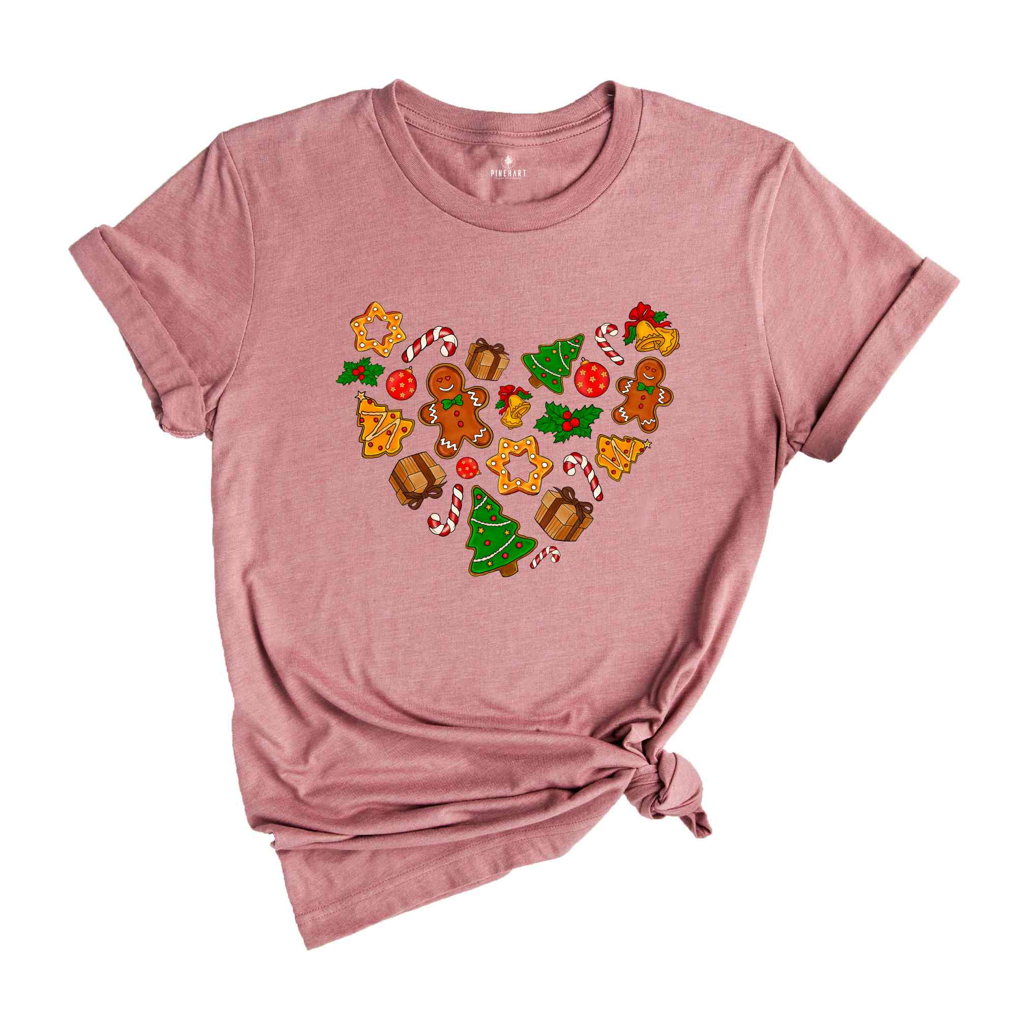 Christmas Gingerbread Heart Shirt, Gingerbread Shirt, Christmas Gift, Christmas Tree Shirt, Holiday Shirt, Santa Shirt, Christmas Shirt