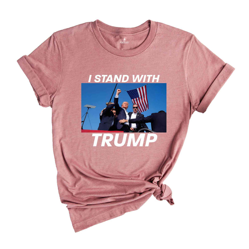 I Stand With Trump Shirt, Trump 2024 Shirt, Trump Support Shirt, Trump Bulletproof Shirt, Election 2024 Shirt, Pro Trump Shirt, Felon 2024