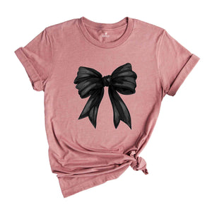 Coquette Halloween Shirt, Pumpkin T-Shirt, Halloween Shirt, Retro Halloween Tee, Fall Shirt, Black Bow Shirt, Halloween T-Shirt