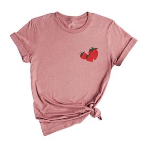 Strawberry Shirt, Fruit Shirt, Botanical Garden T-Shirt, Cottagecore Berries Shirt, Garden Lover Gift, Farmers Market Shirt