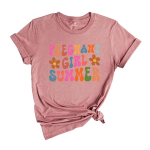 Pregnant Girl Summer Shirt, Cute Mom to Be Shirt, Pregnancy Reveal Shirt, Funny Mom Gift, New Mom Shirt, Baby Announcement Shirt