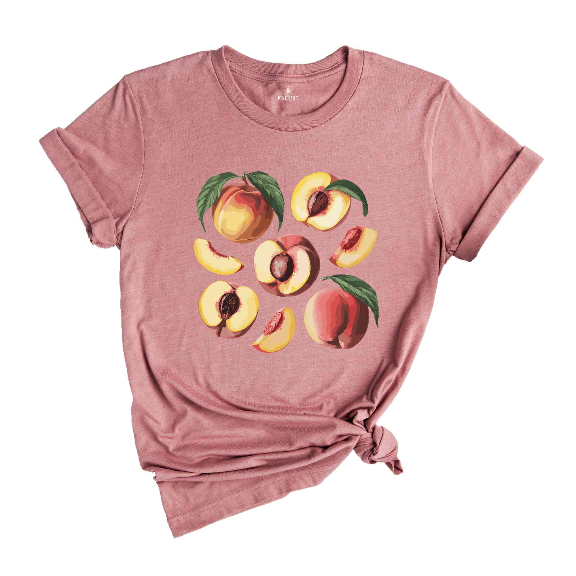 Peach T-Shirt, Vintage Peach Shirt, Watercolor Peach Shirt, Tropical Fruit Shirt, Aesthetic Fruit Shirt, Boho Shirt