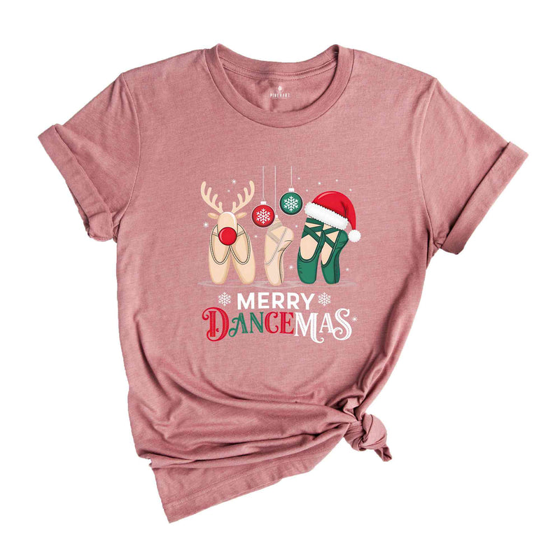 Merry Dancemas Shirt, Ballerina Shoes T-Shirt, Dance Teacher Tee, Dance Lover Gift, Ballet Dancer Shirt, Christmas Teacher Shirt