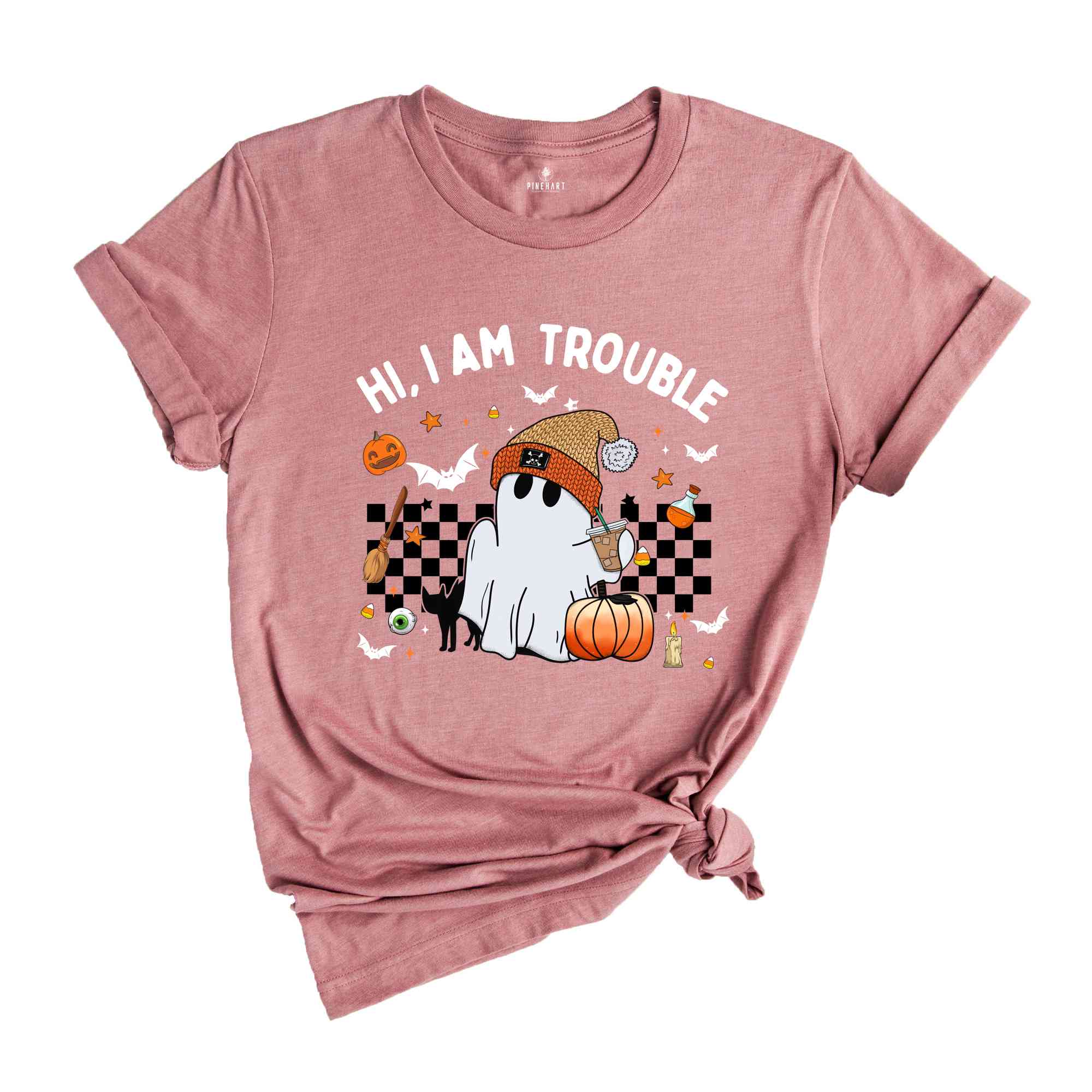 Wherever I Go Trouble Follows T-Shirt, Matching Halloween Shirts, Spooky Season Tee, Retro Funny Couple Halloween Gifts