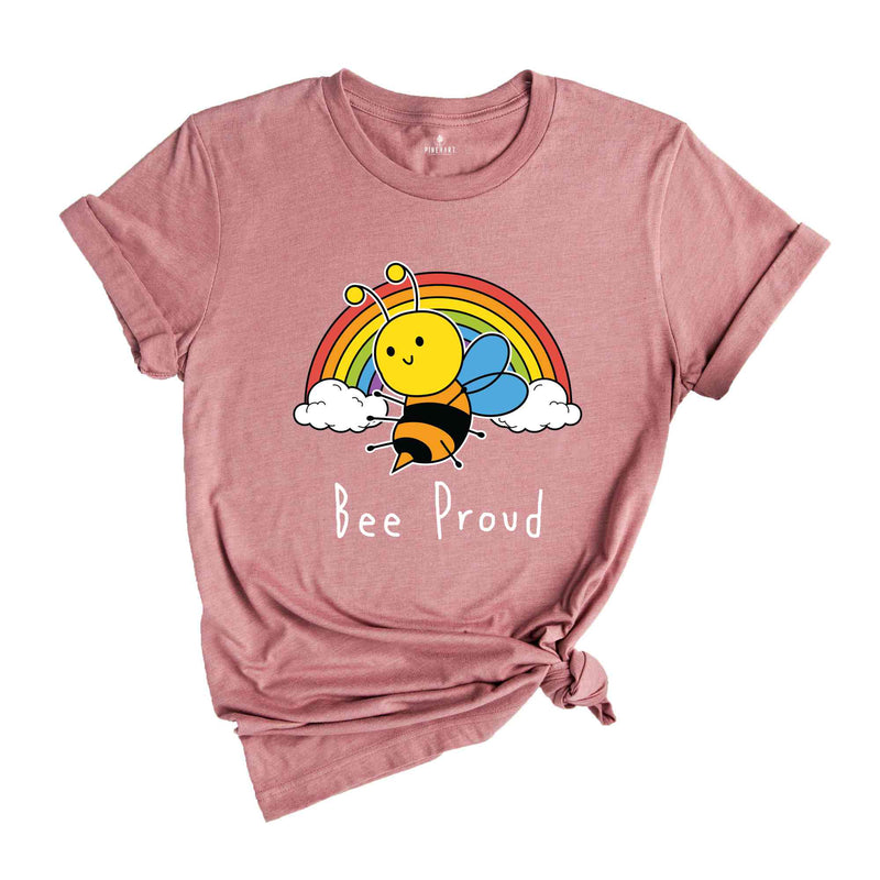 Bee Proud Shirt, Funny LGBT Shirt, LGBTQ Pride Shirt, Animal Lover Shirt, Cute LGBT Shirt, LGBT Support Shirt, Pride Rainbow Shirt