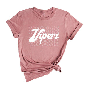 Team Mascot Shirt, Vipers Team Shirt, Vipers Team Spirit Shirt, Vipers Fan Shirt, Vipers School Shirt, Vipers School Spirit