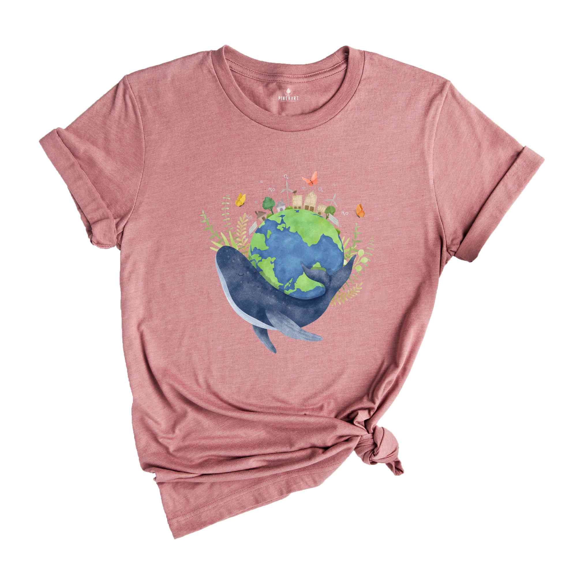 Eco Warrior Sweatshirt, Eco Conscious Whale Tee, Earth Preservation Shirt, Environmental Activist Apparel, Save The Planet Organic Cotton T-Shirt