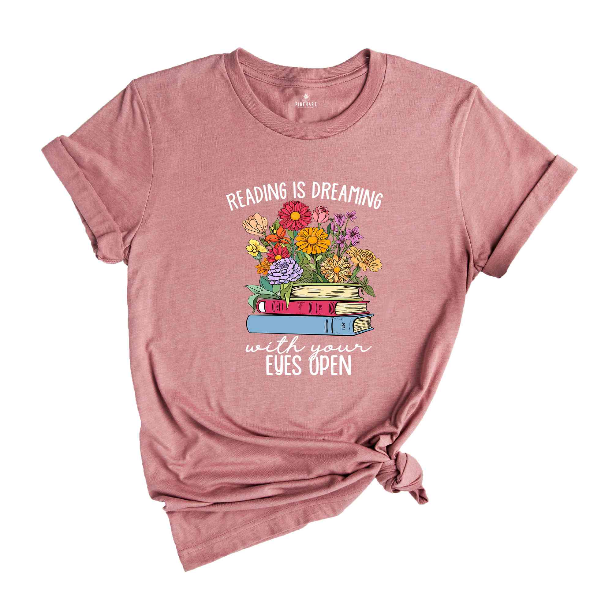 Reading Is Dreaming With Your Eyes Open Shirt, Book Lover Gift, Librarian T-Shirt, Cute Bookish Reader Shirt, Bookworm Shirt, Reading Shirt