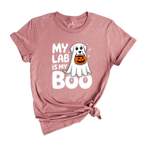 My Lab Is My Boo Shirt, Ghost Dog Halloween Tee, Lab Mom Shirt, Retro Halloween Shirt, Mama Gift for Dog Lover, Dog Mama Shirt